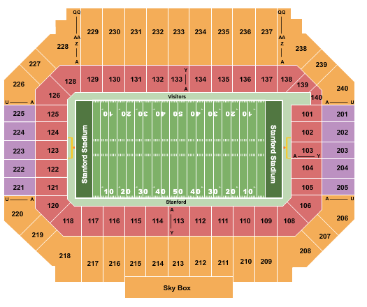 Stanford Stadium Big Game Seating Chart